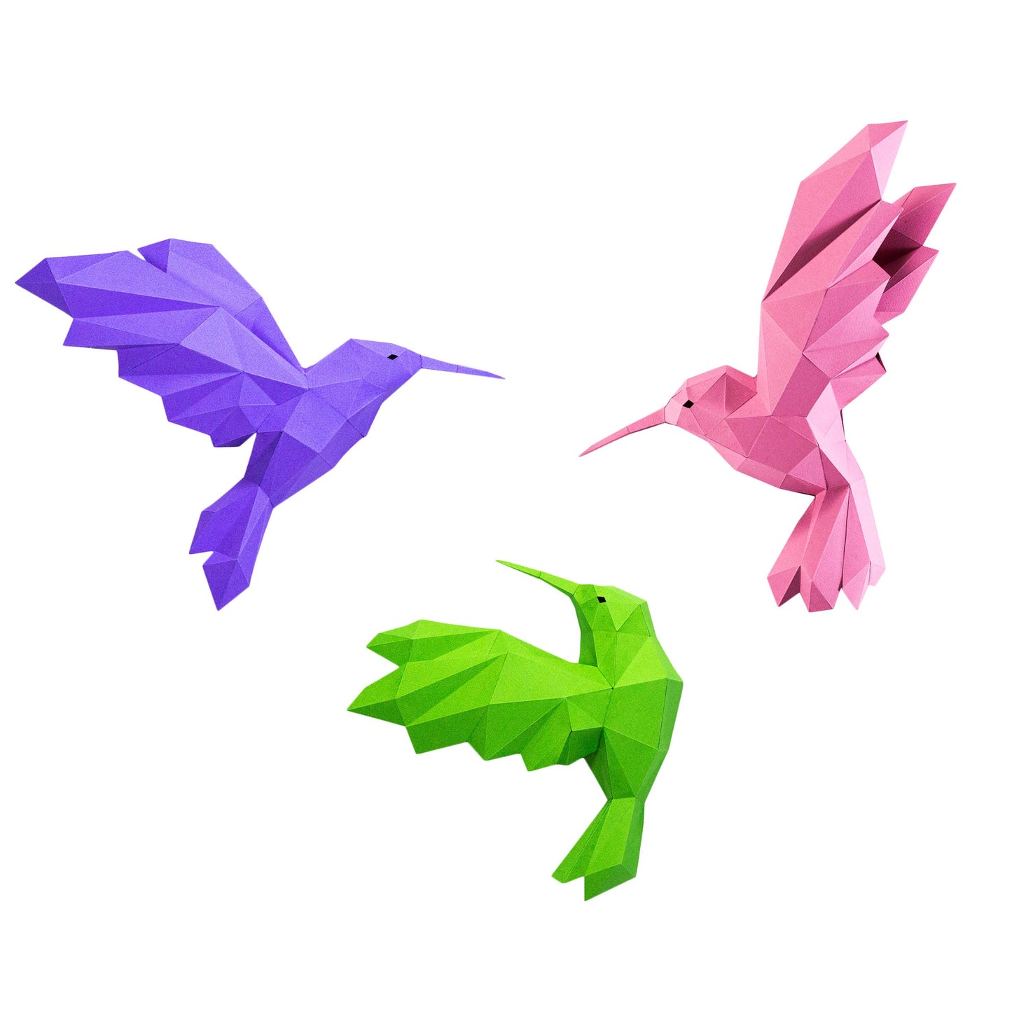 Hummingbirds PaperCraft Origami Wall Art