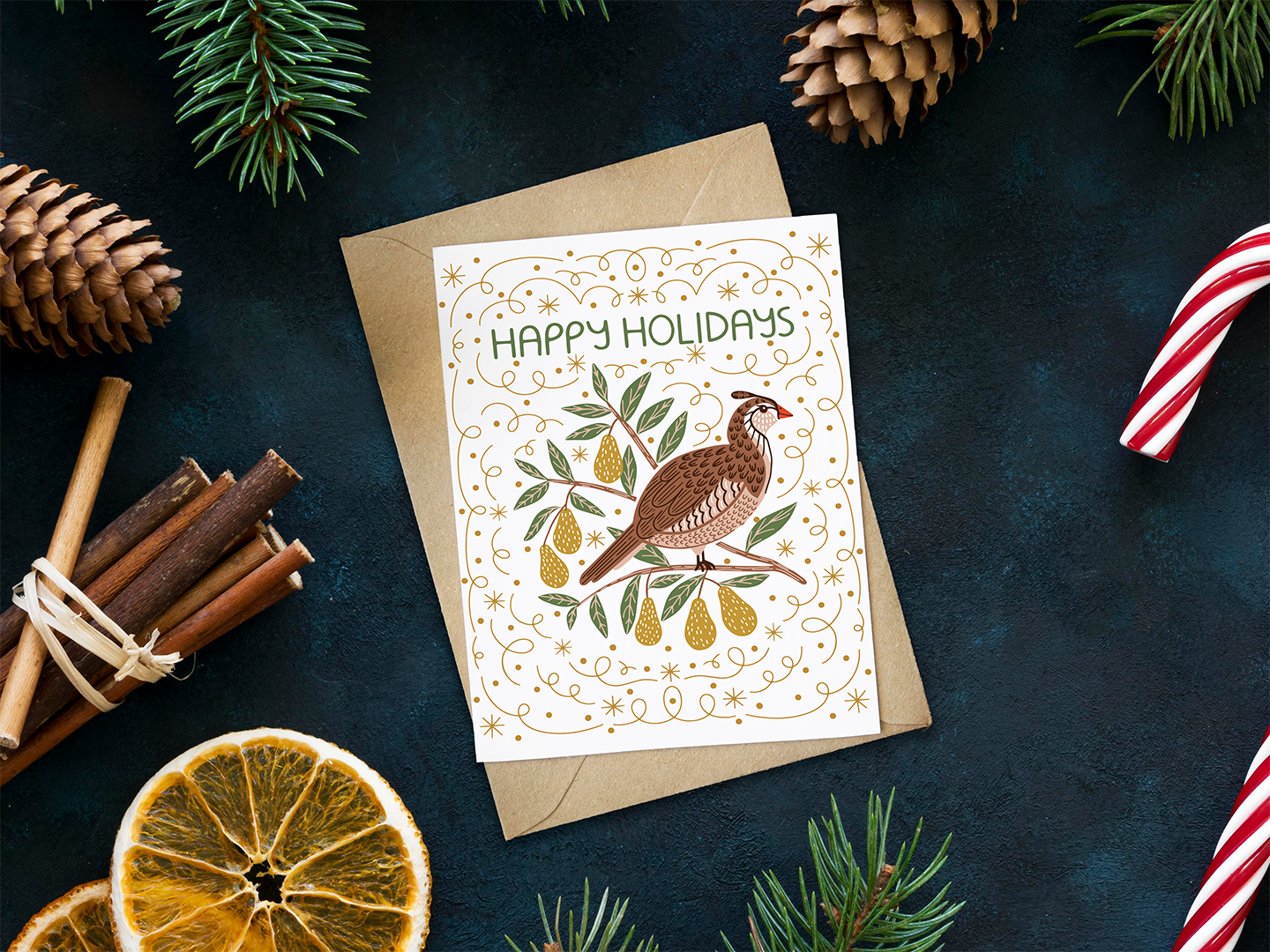 Partridge Holiday Greeting Card