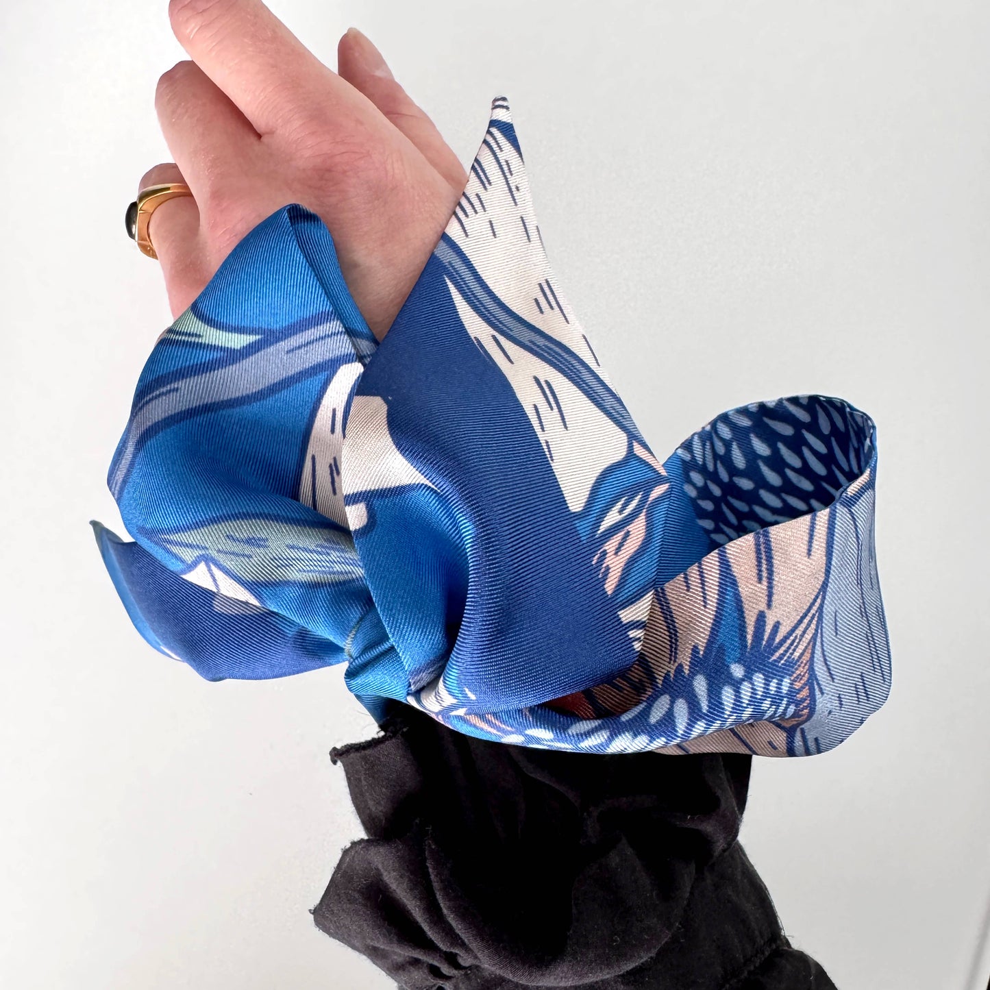 SKINNY SILK SCARF | Electric Garden