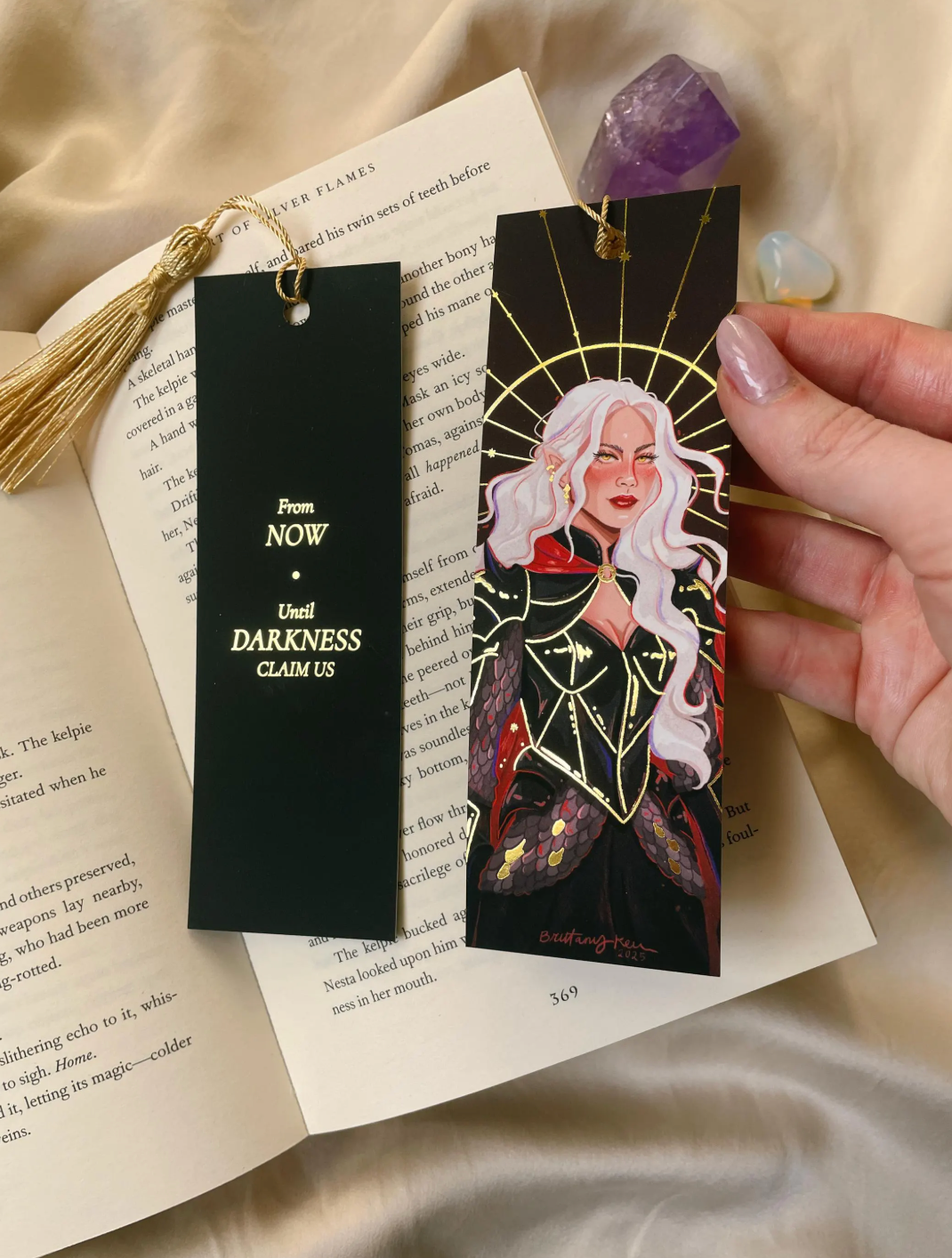 Manon Gold Foil Bookmark (gold tassel)