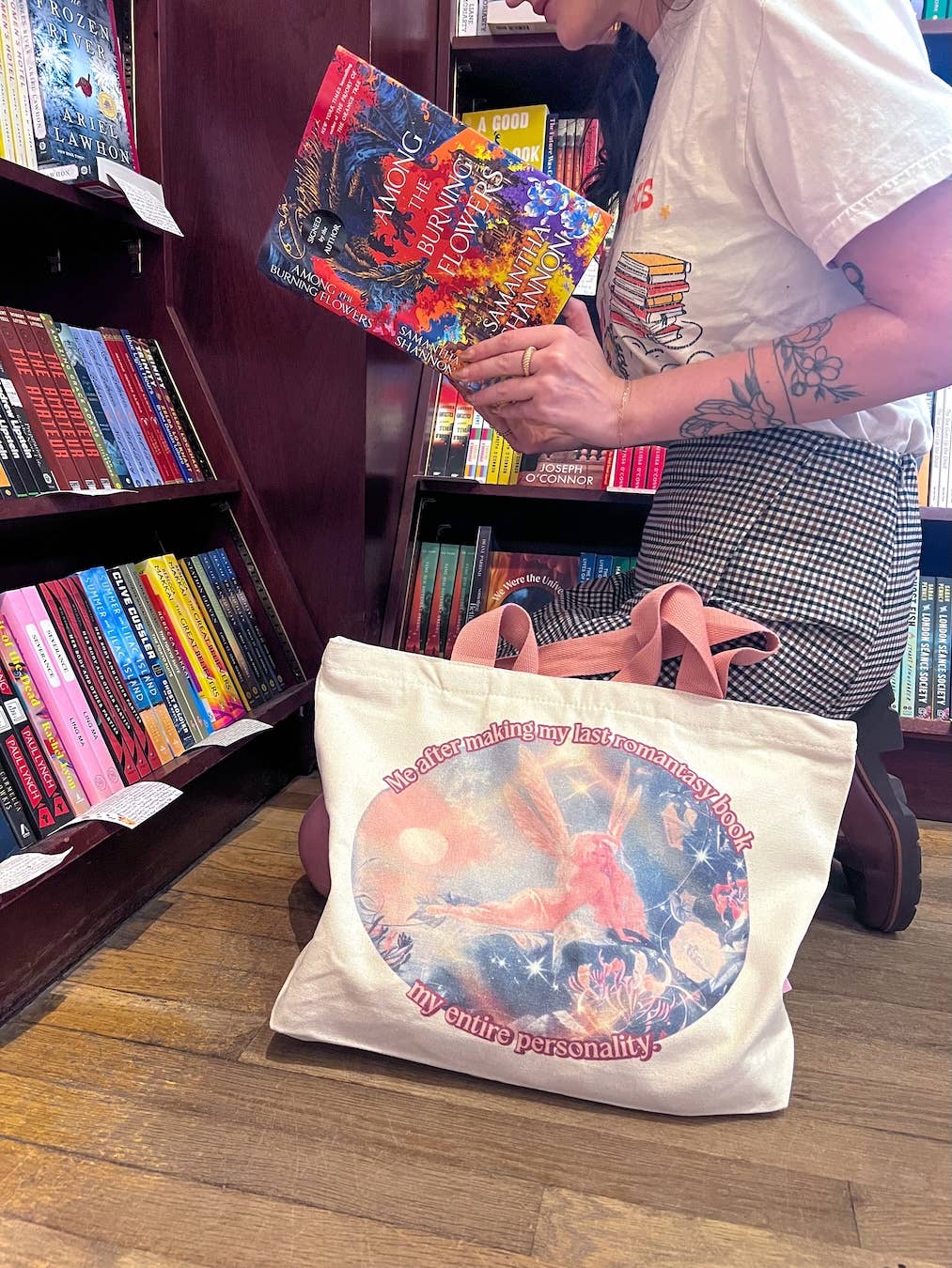 Romantasy Book Fine Art Bookish Tote Bag
