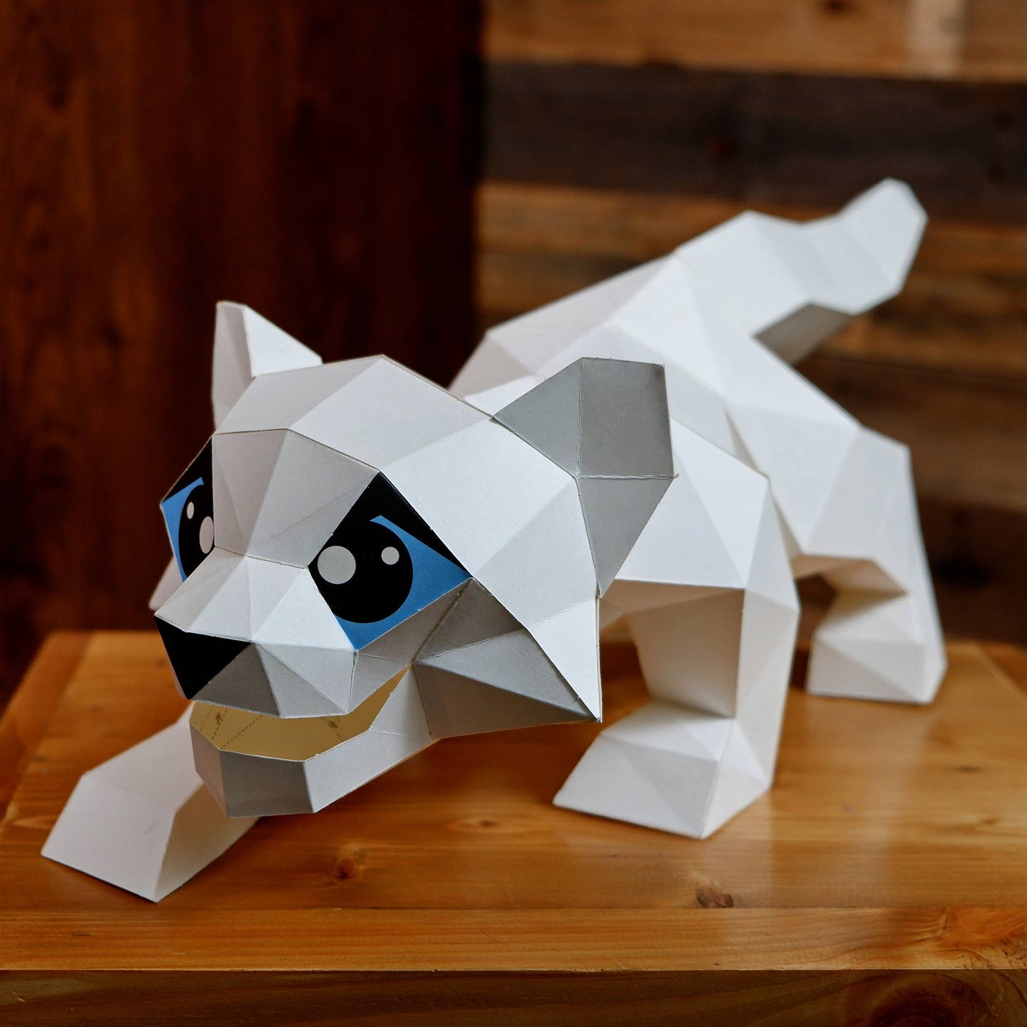 Snow Leopard Origami Model