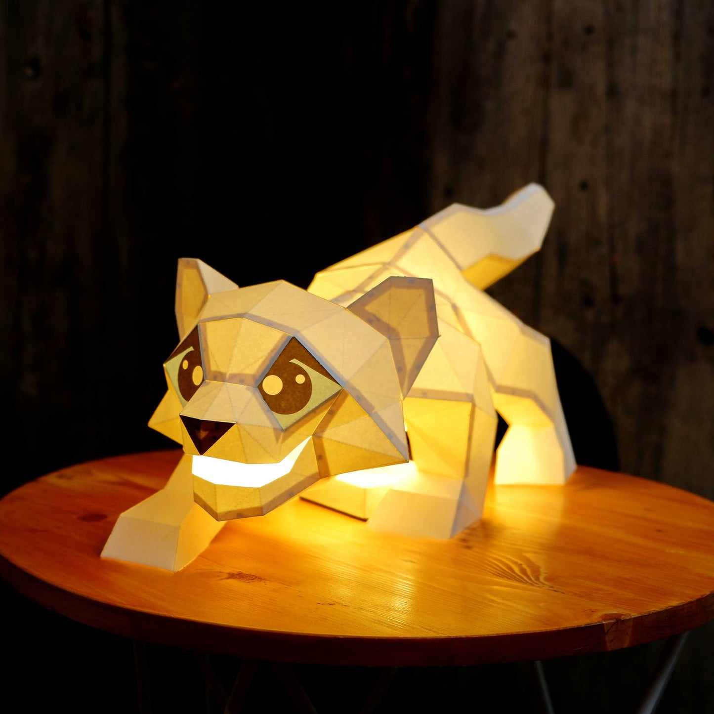 Snow Leopard Origami Model