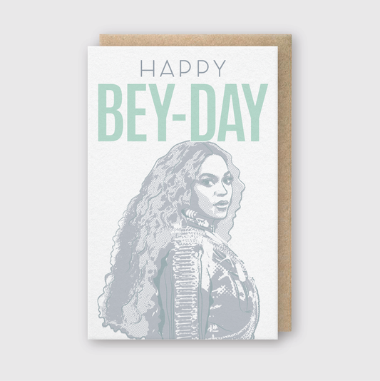 Letterpress Birthday Greeting Card – Happy Bey-Day
