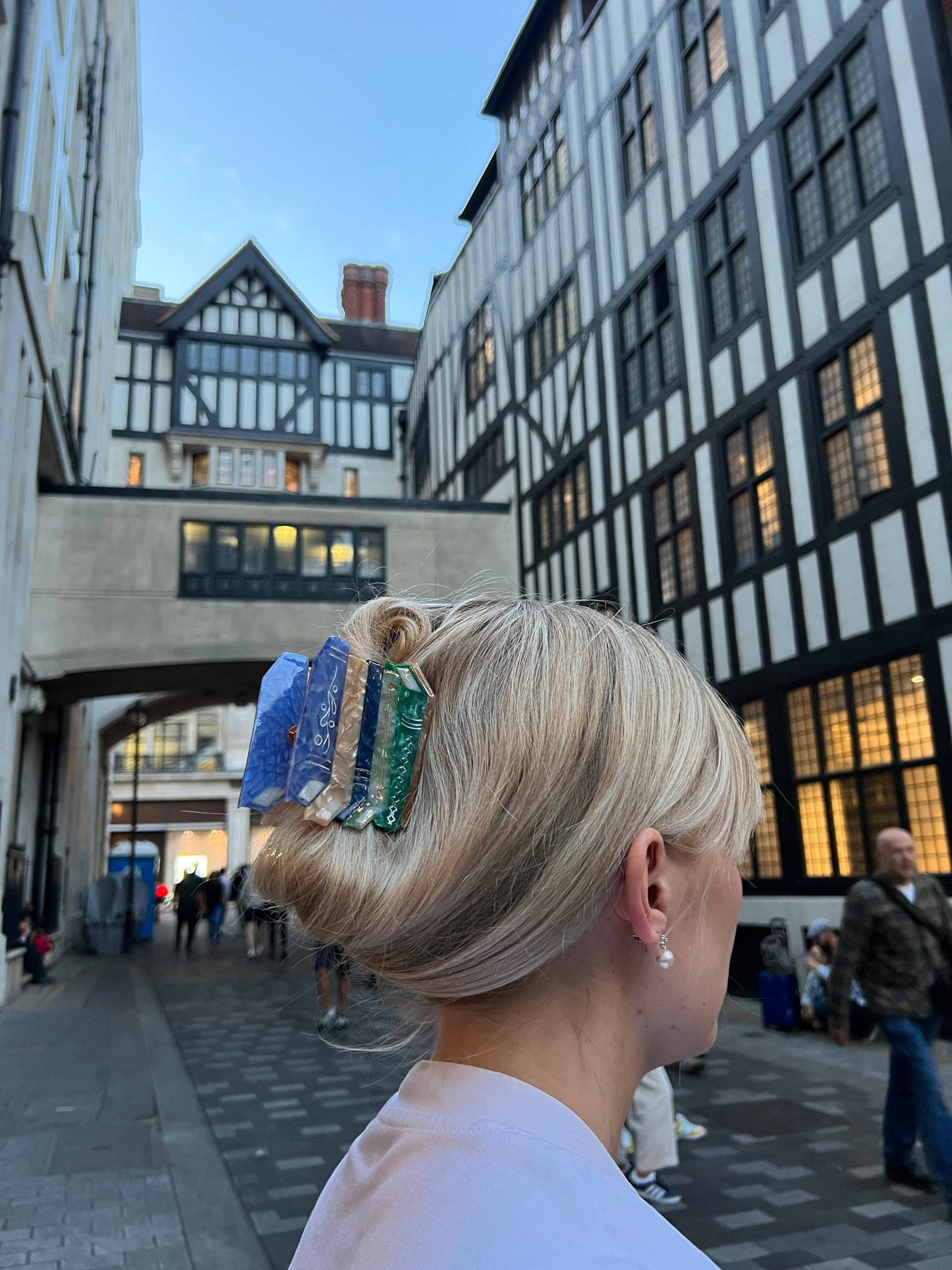 Hand-painted Book Stack Claw Hair Clip | Eco-Friendly