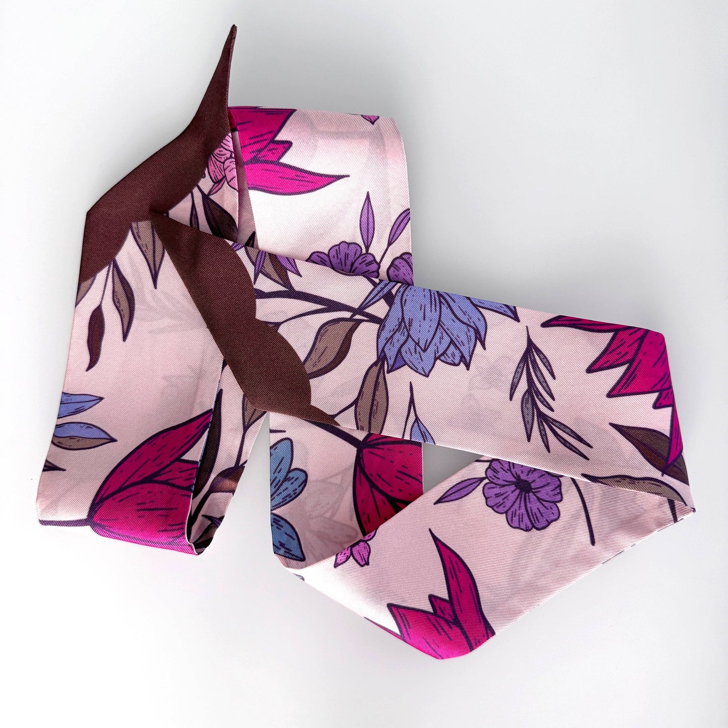 SKINNY SILK SCARF | Vibrant Florals