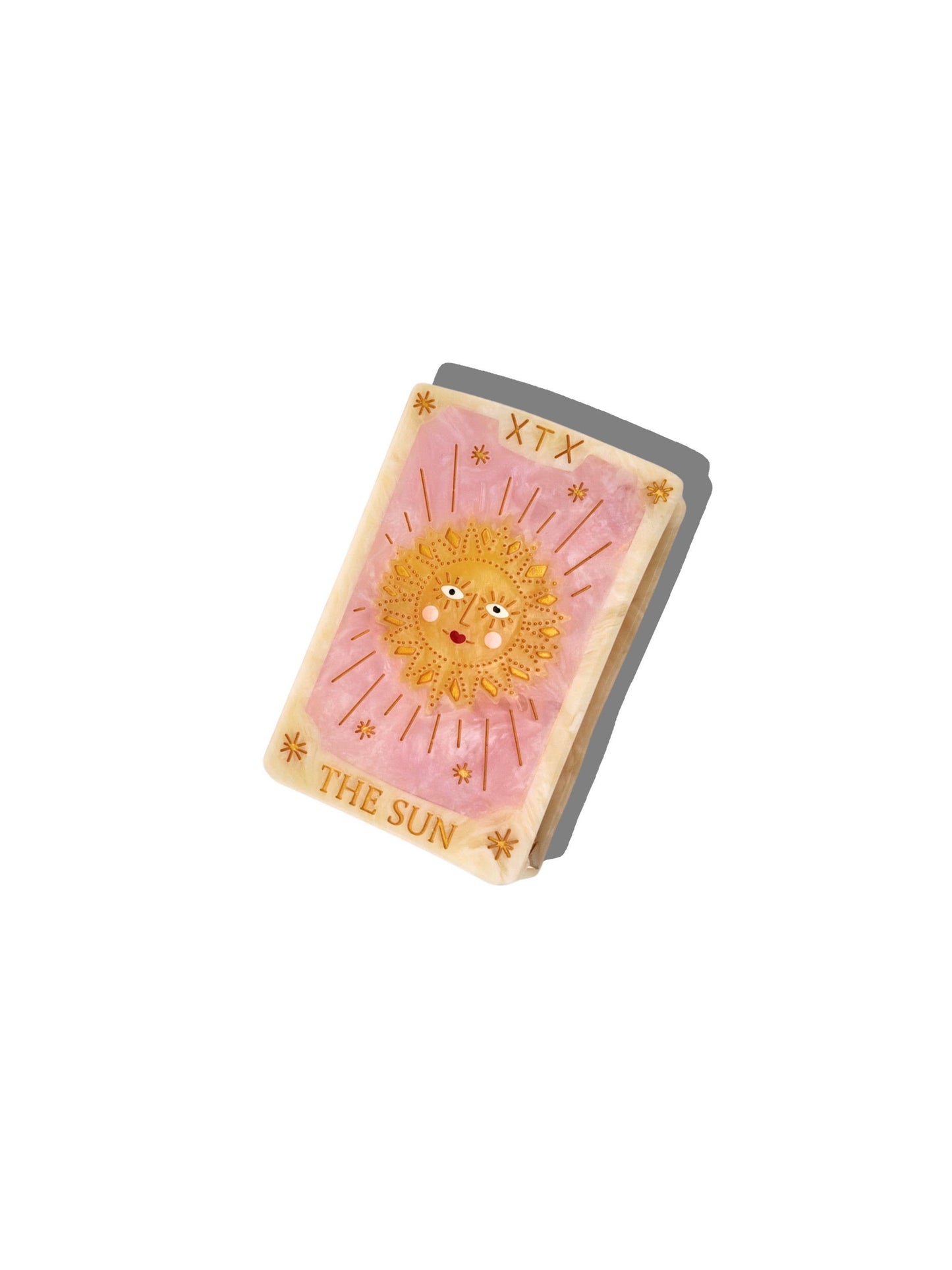 Hand-painted Sun Tarot Card Claw Hair Clip | Eco-Friendly
