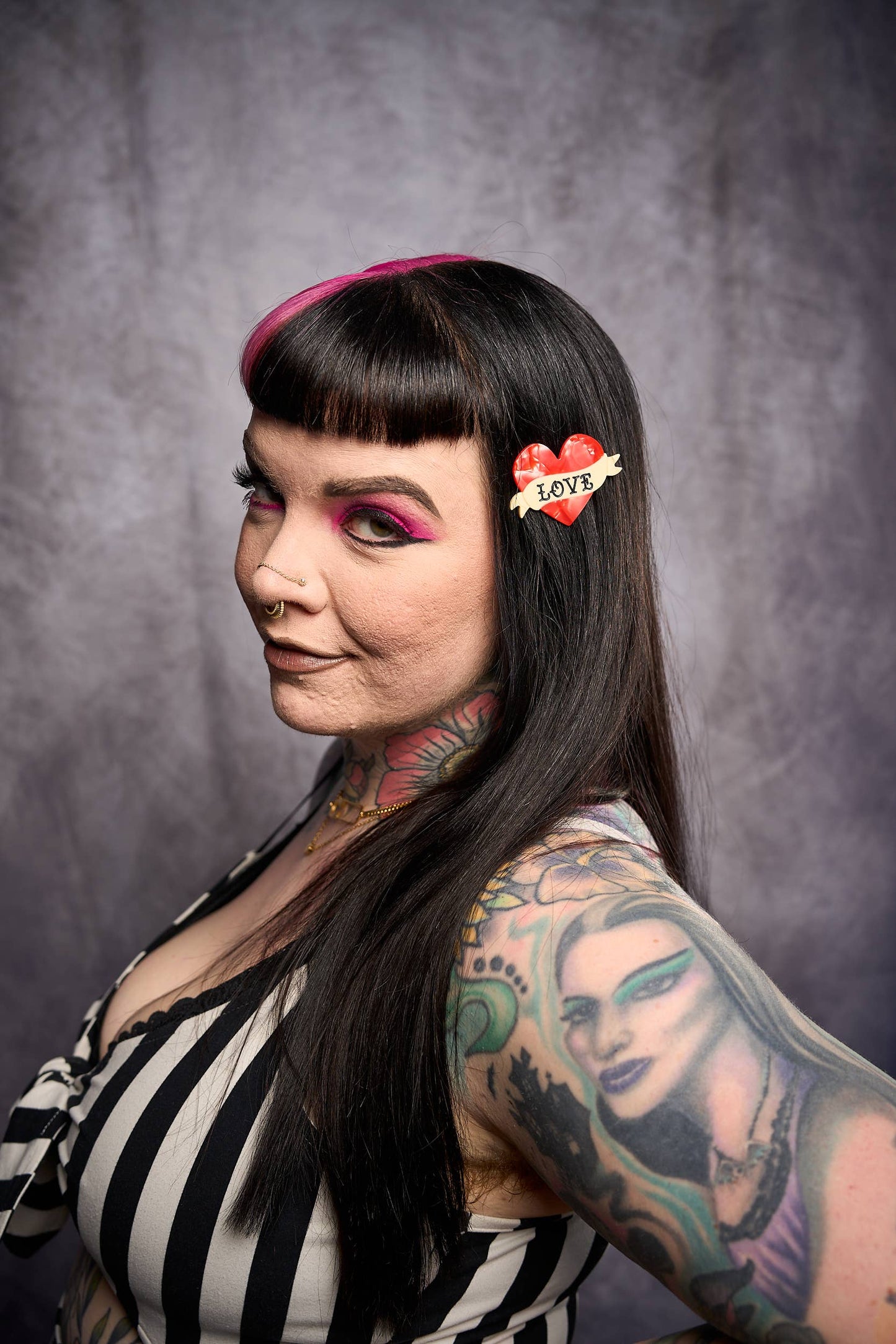 Love Tattoo Hair Clip