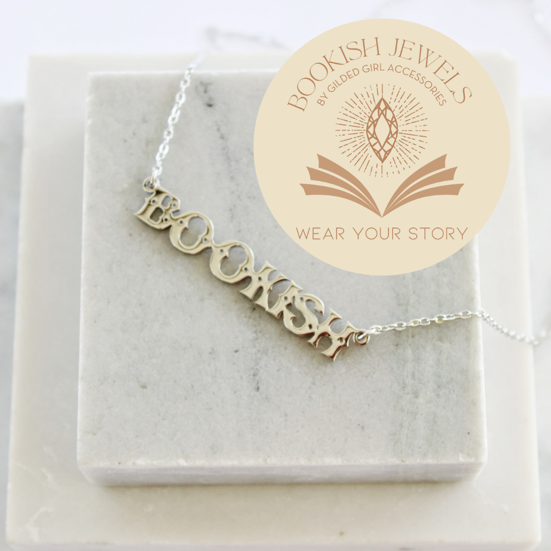 Bookish Capitals Pendant Necklace – Literary Jewelry for Readers