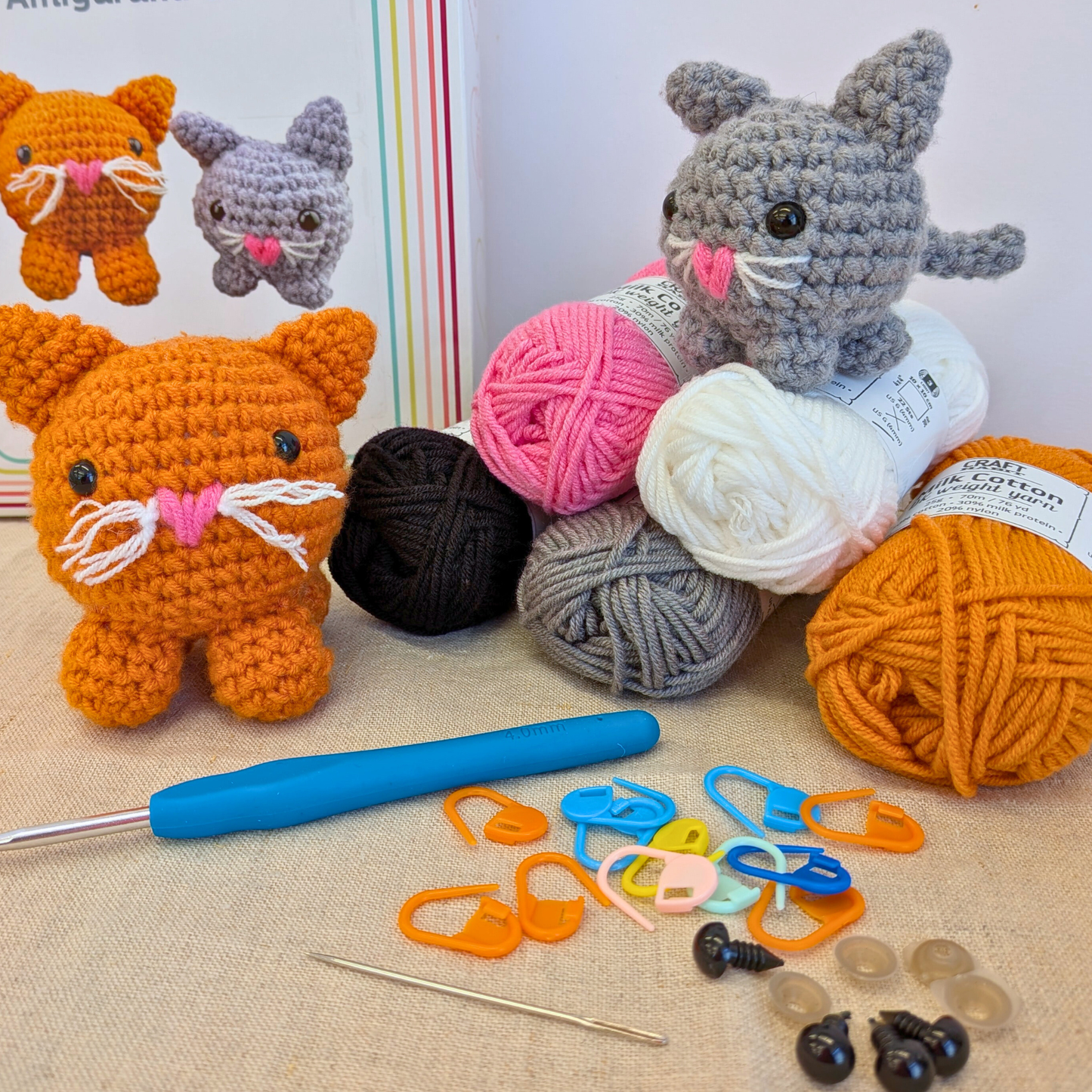 Amigurumi Cats Crochet Kit