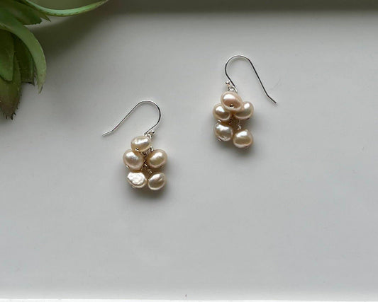 Pearl Cluster Earrings
