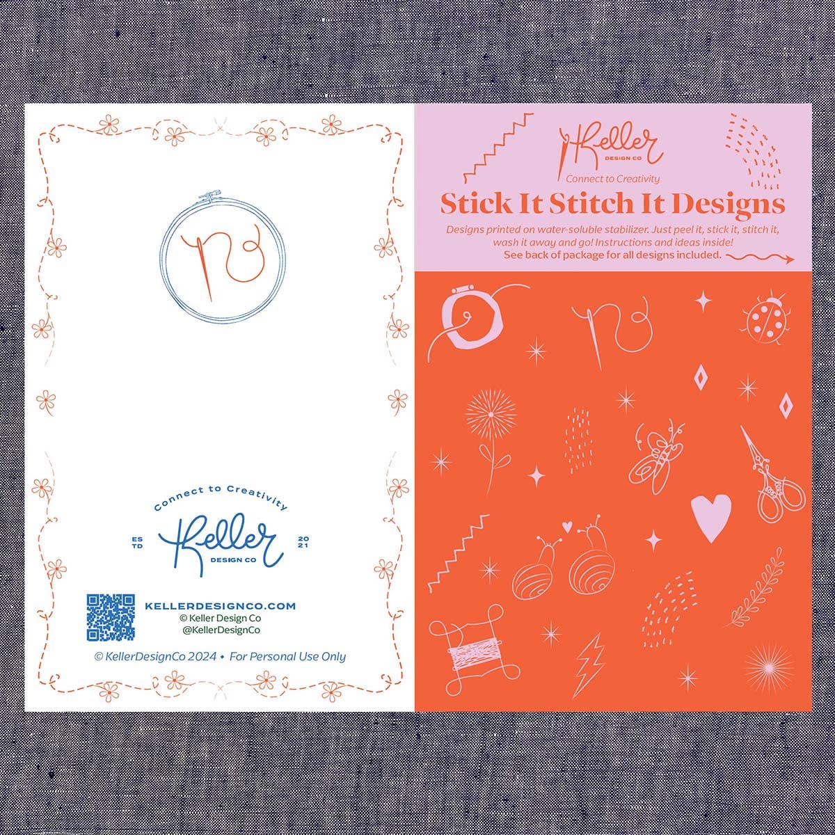 Stick It Stitch It Water Soluble Embroidery Patterns-Strawberry Patch