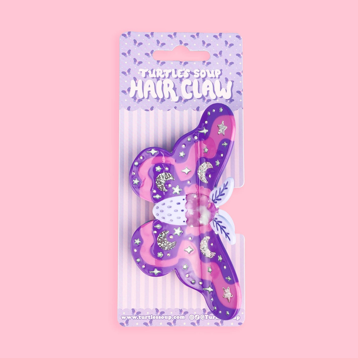 Pastel Moth, Hair Claw, Insect, Spooky, Magic, Hair Clip