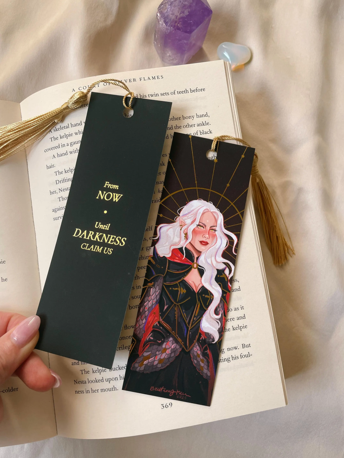 Manon Gold Foil Bookmark (gold tassel)