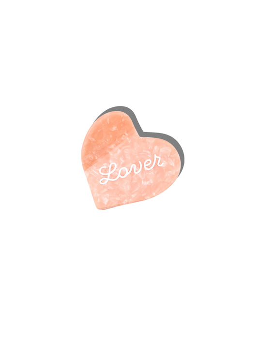 Hand-painted Lover Heart Claw Clip | Eco-Friendly