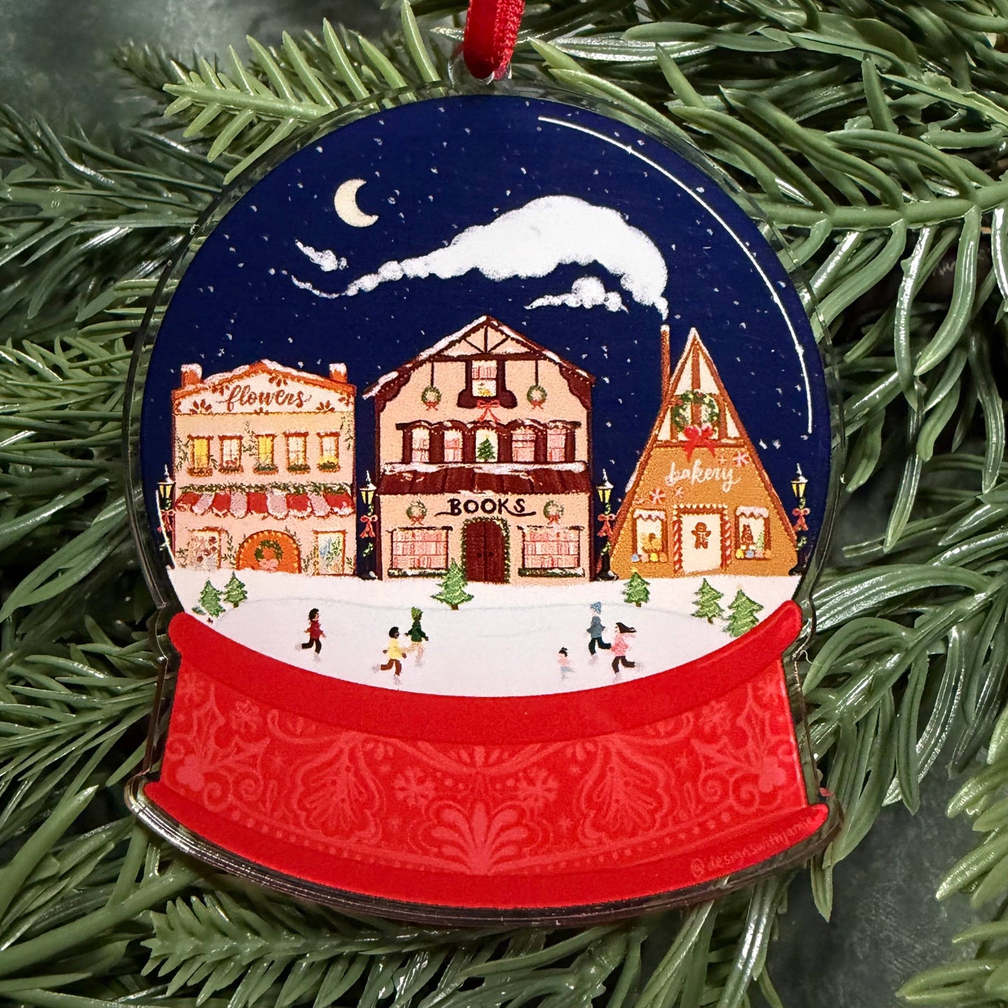 Christmas Cozy Village Snowglobe Ornament