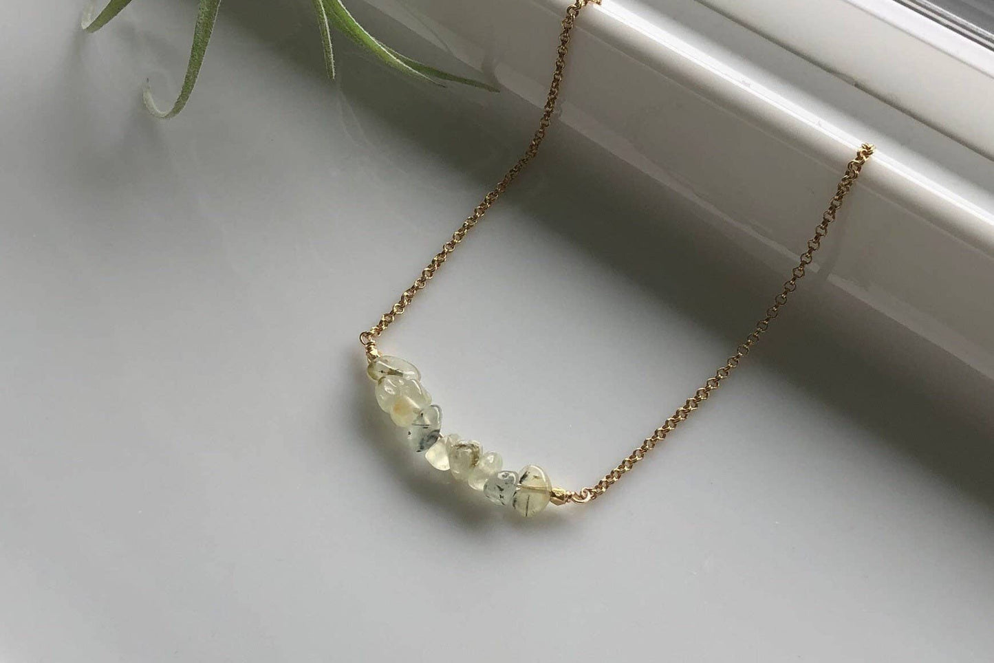 Prehnite Beaded Bar
