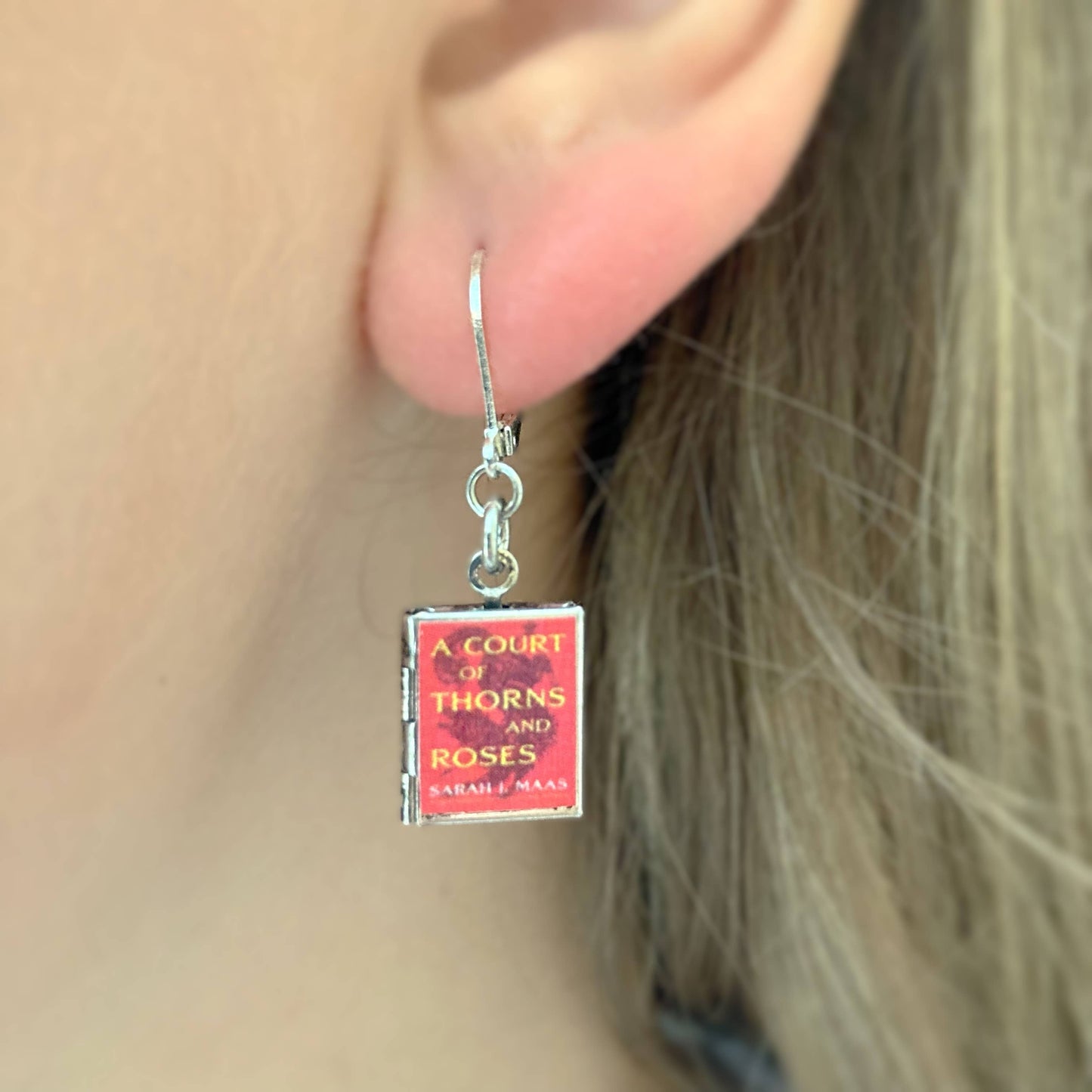 Earrings Book Locket A Court of Thornes and Roses