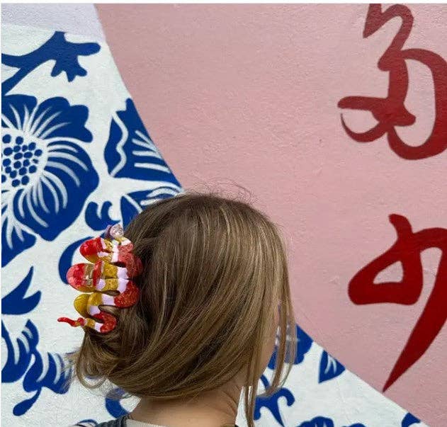 Hand-painted Snake Claw Hair Clip | Eco-Friendly