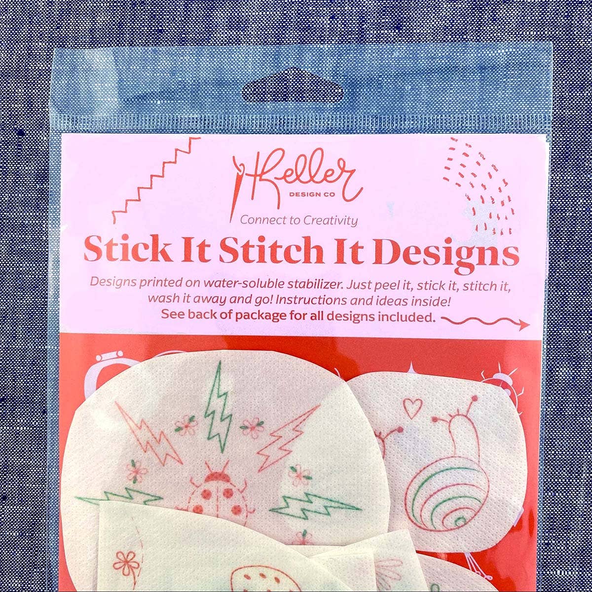 Stick It Stitch It Water Soluble Embroidery Patterns-Strawberry Patch