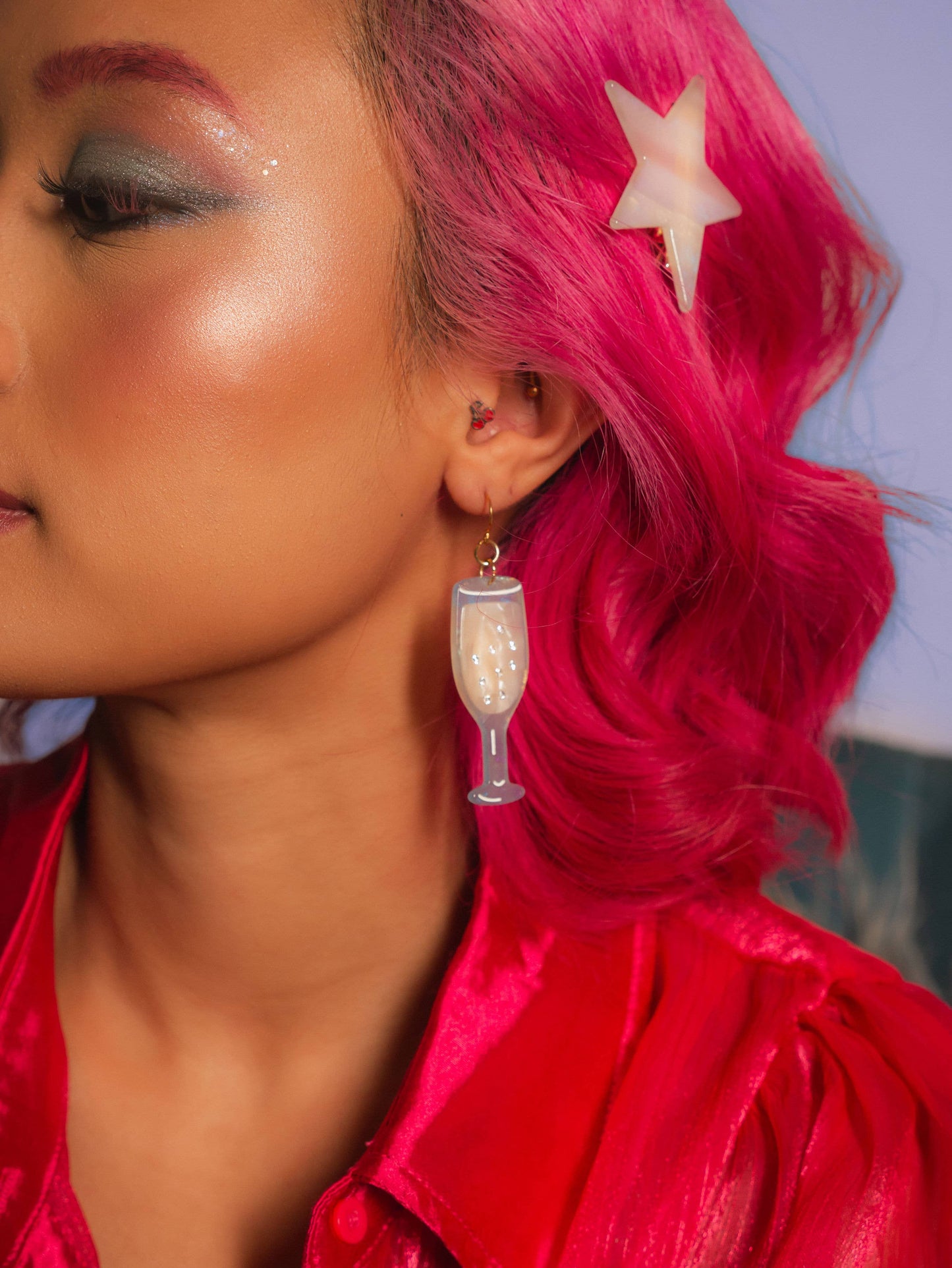 Champagne Rhinestone Statement Earrings