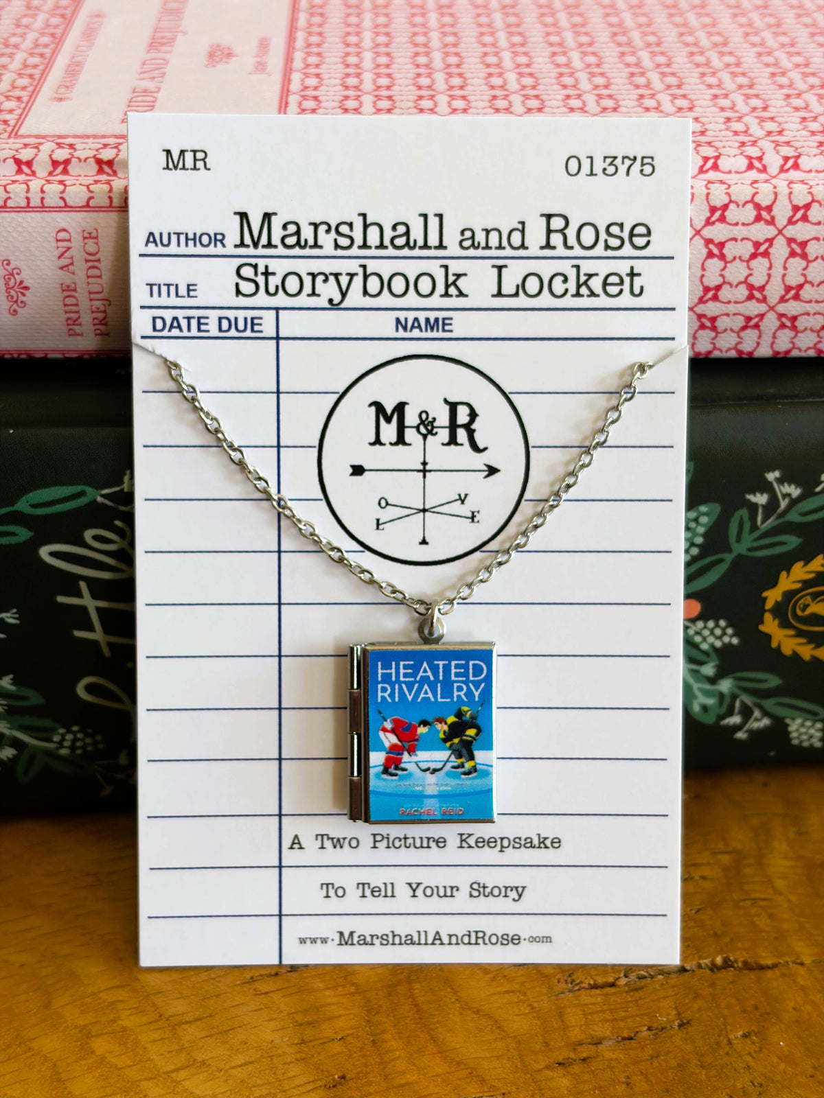 Book Locket Necklace - Heated Rivalry