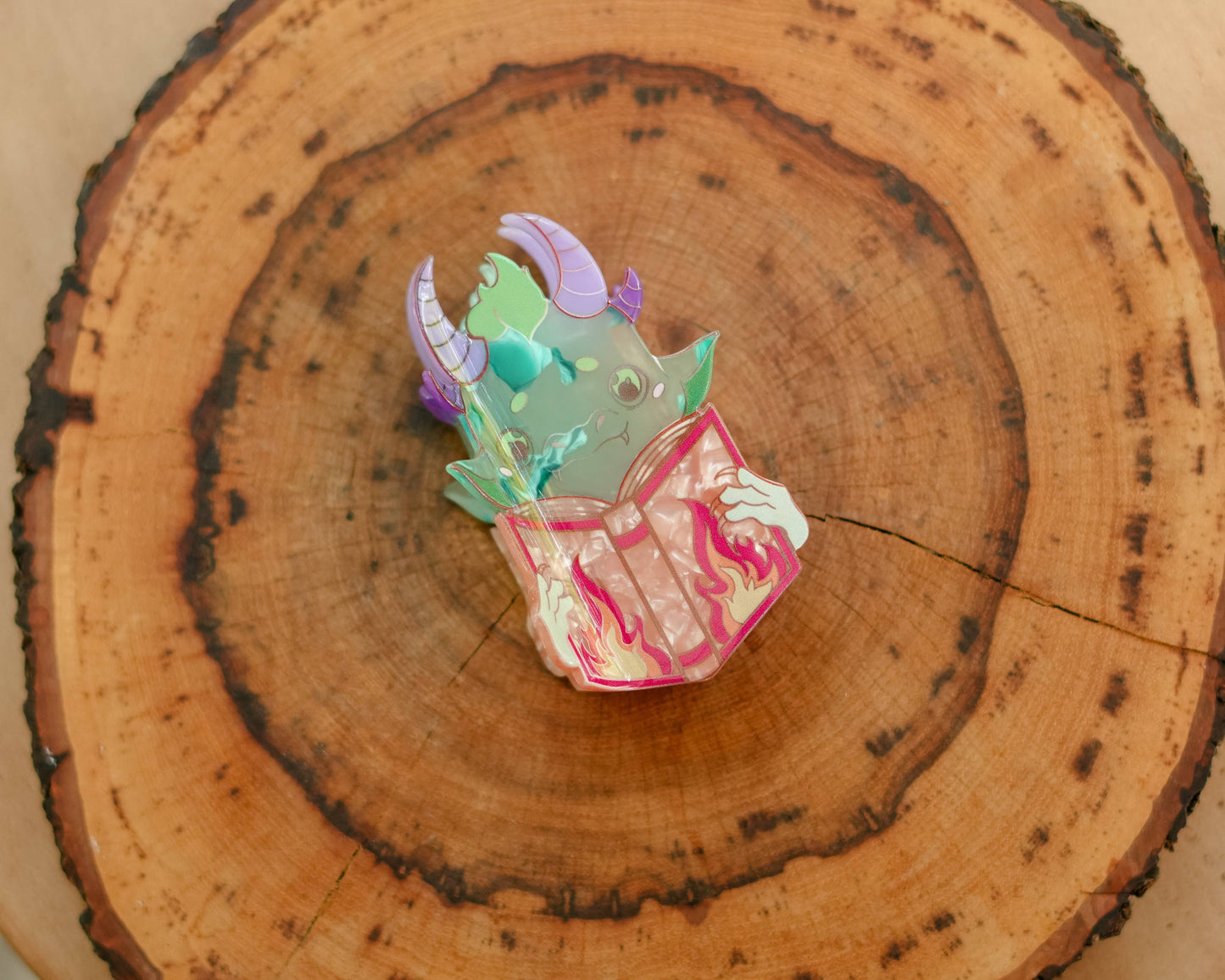 Dragon Reading Spice - Bookish Hair Clip