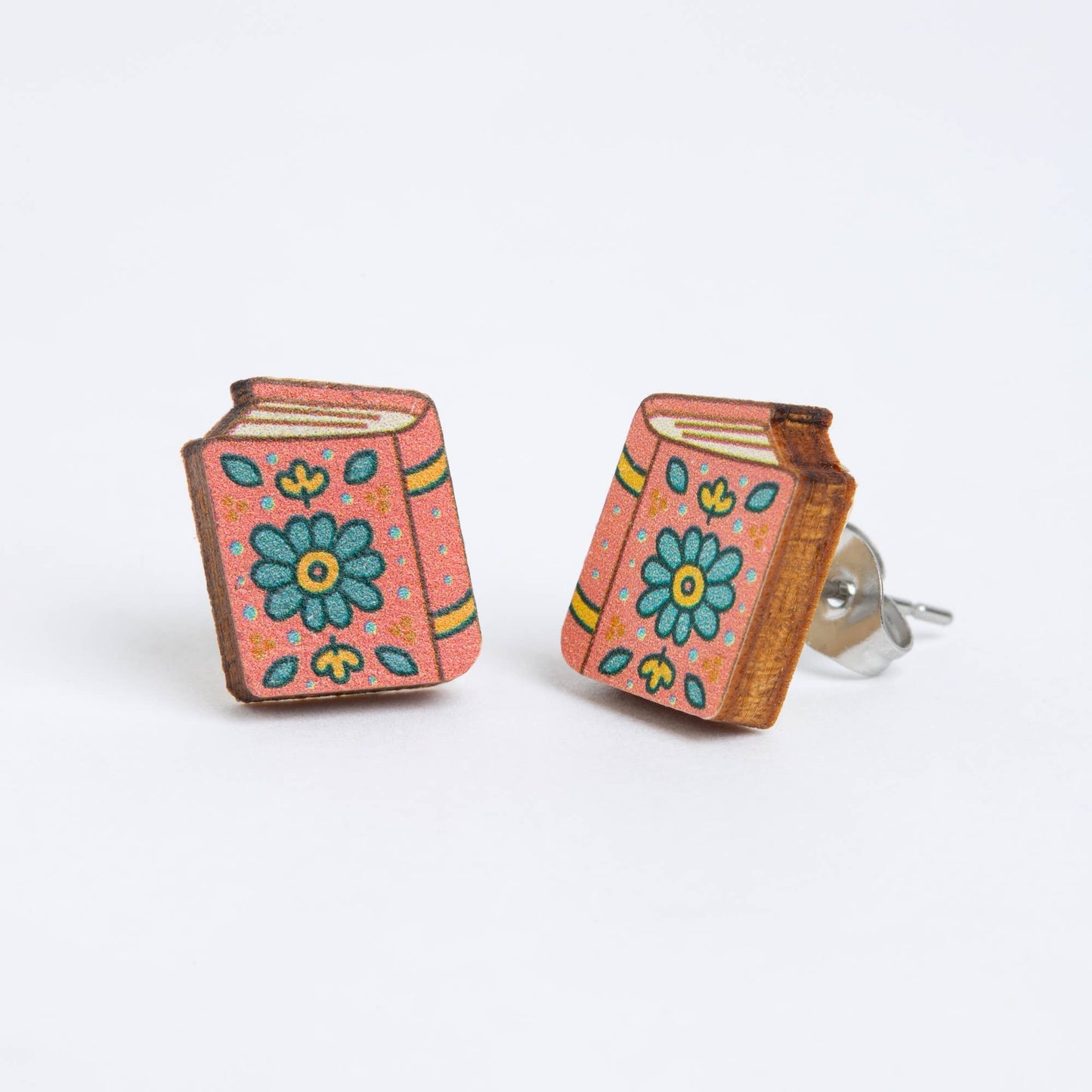 Book Wooden Earrings - Book Lover Jewellery