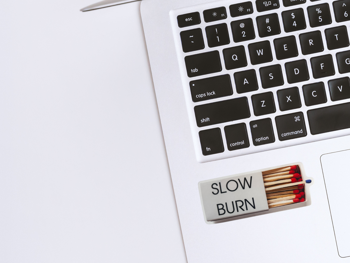 Slow Burn Matchbook Sticker for Romance Readers