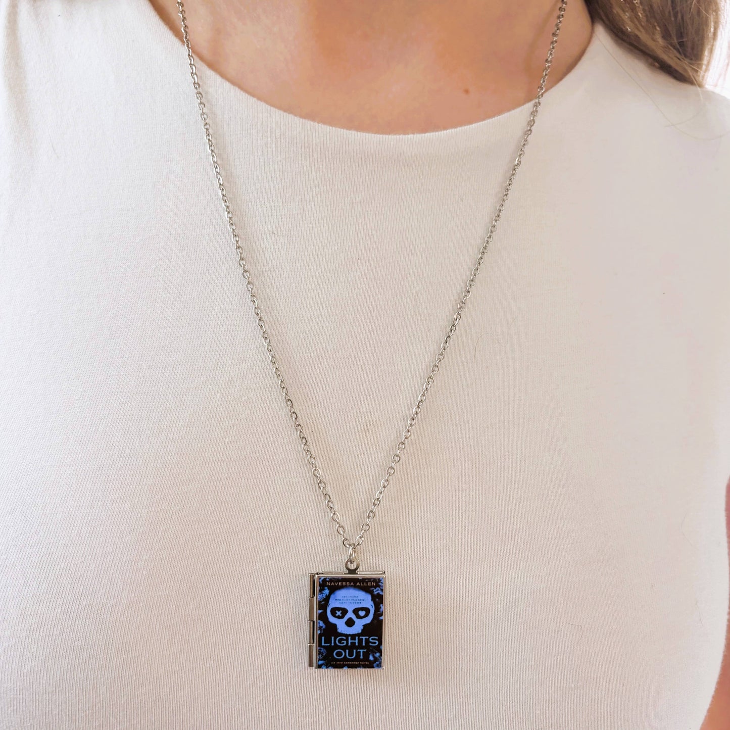 Book Locket Necklace - Lights Out