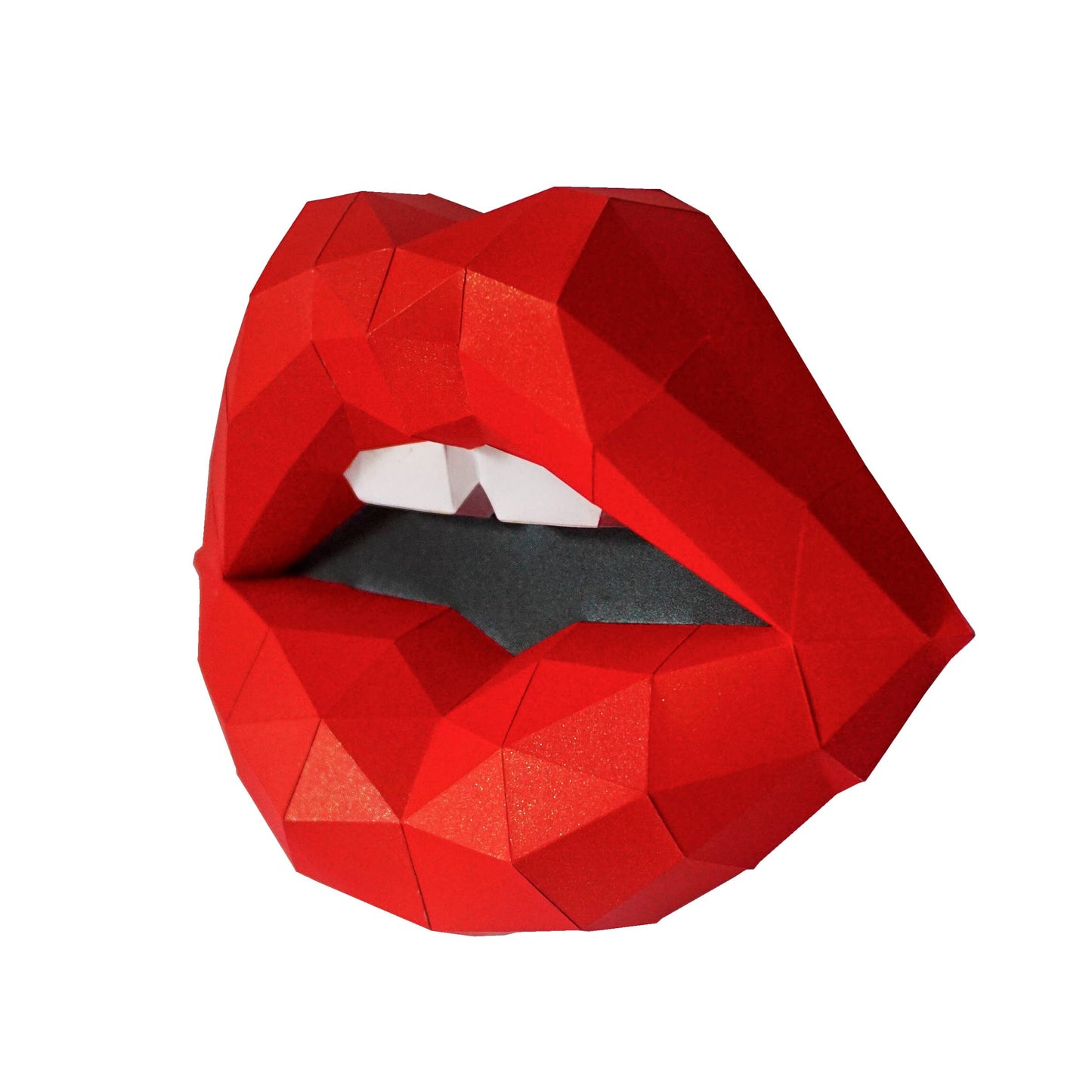 Red Lips PaperCraft Origami Wall Art