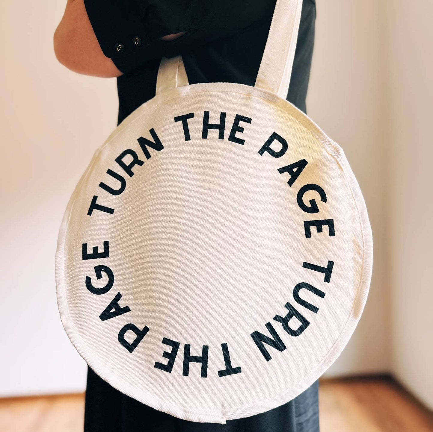 Turn the Page Circle Tote