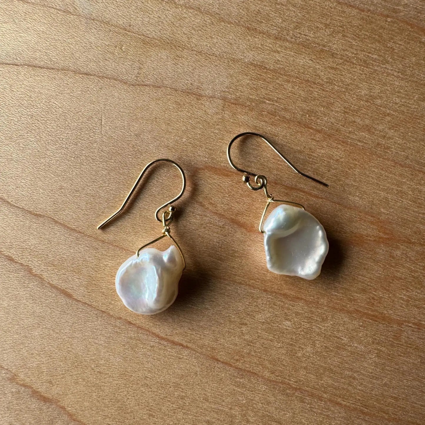 Keshi Pearl Earrings / Pearl Drop / Pearl Dangle / Baroque