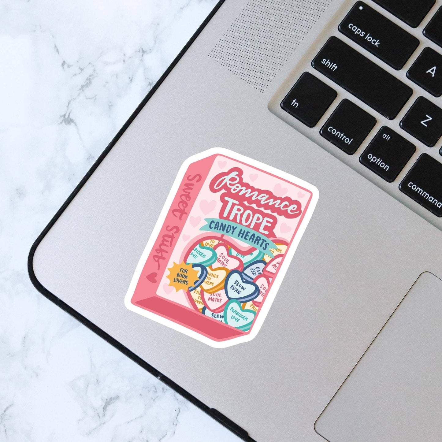 Romance Tropes Conversation Hearts Sticker