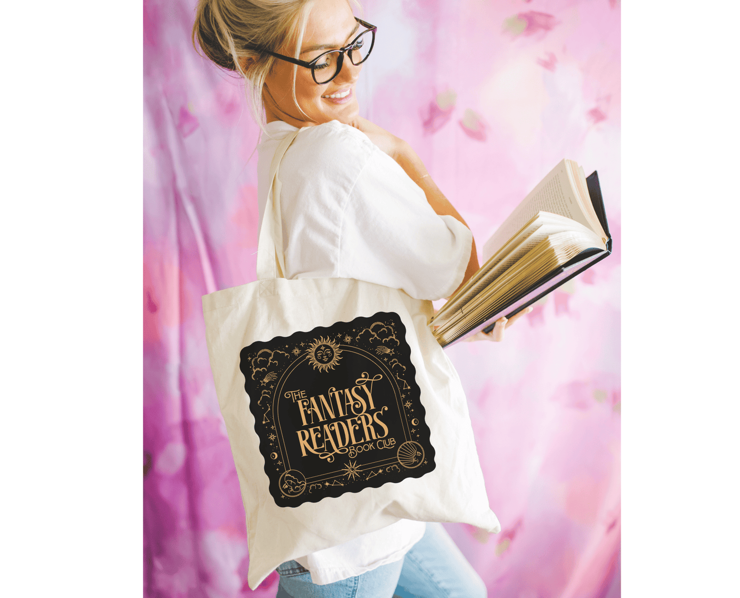 Canvas bookish tote bag - book store gift - fantasy readers