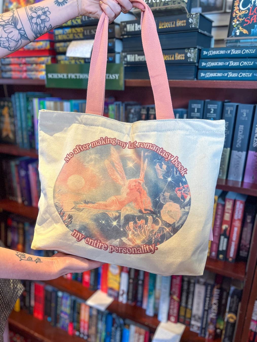Romantasy Book Fine Art Bookish Tote Bag
