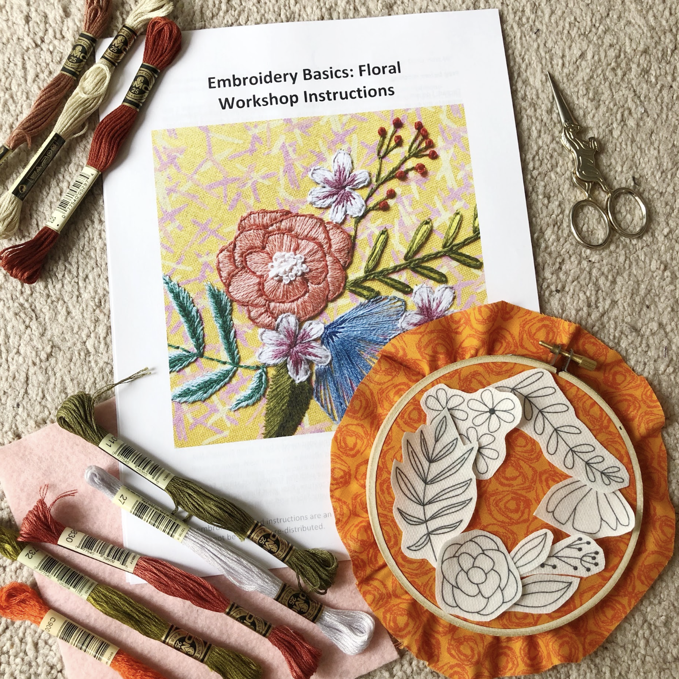 EMBROIDERY CLASS: Floral Embroidery Basics