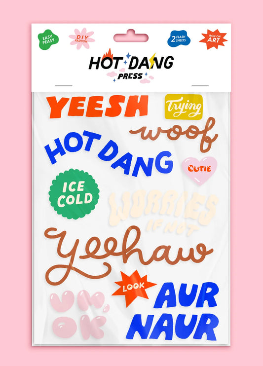 DIY - Iron On Art - Say Something (Hot Dang Press) Sheet Set