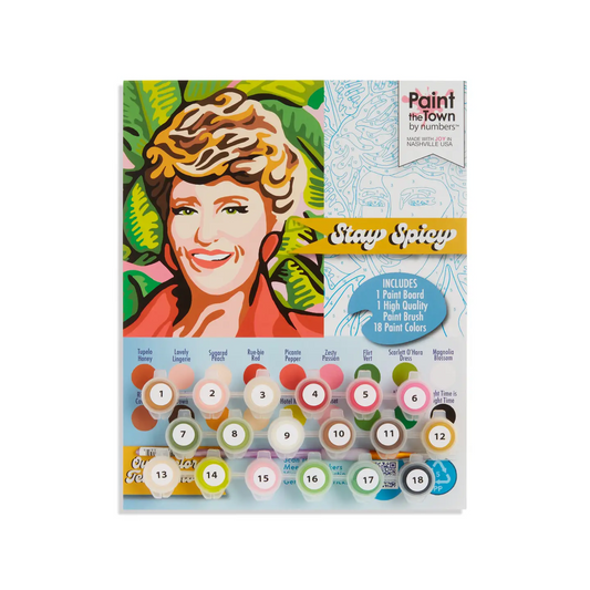 DIY - Paint Kit - Stay Spicy (Paint the Town by Numbers) Golden Girls Blanche Devereaux