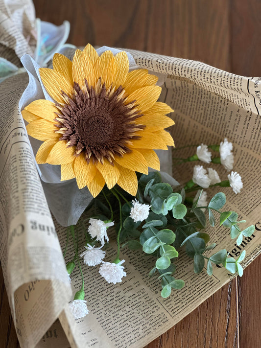 PAPER CLASS: Crepe Paper Sunflower Bouquet