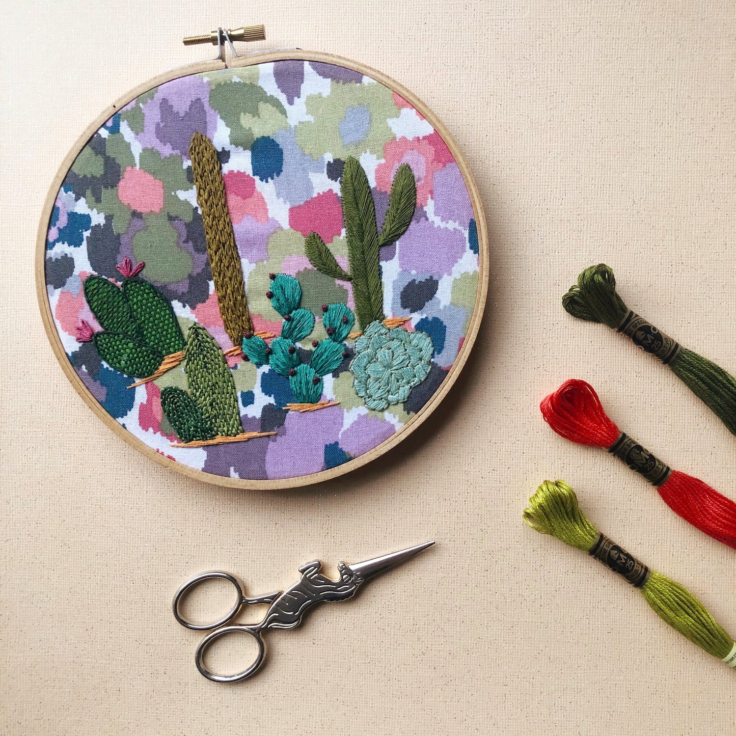 EMBROIDERY CLASS: Cactus Embroidery Basics