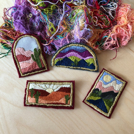 IN PERSON CLASS: Embroidered Landscape Patch