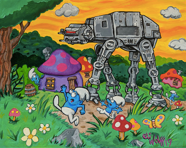 Print - Empire Smurfs Back