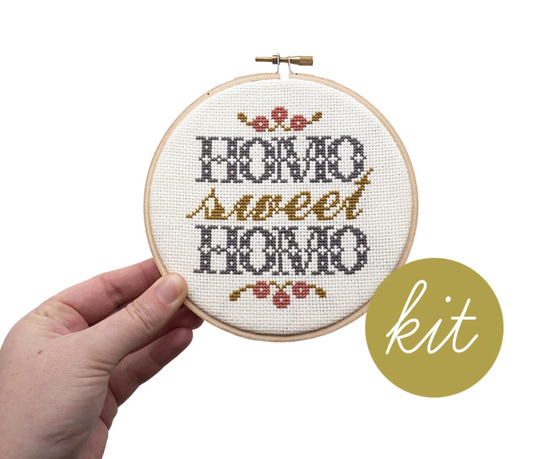Cross Stitch Kit - Homo Sweet Homo