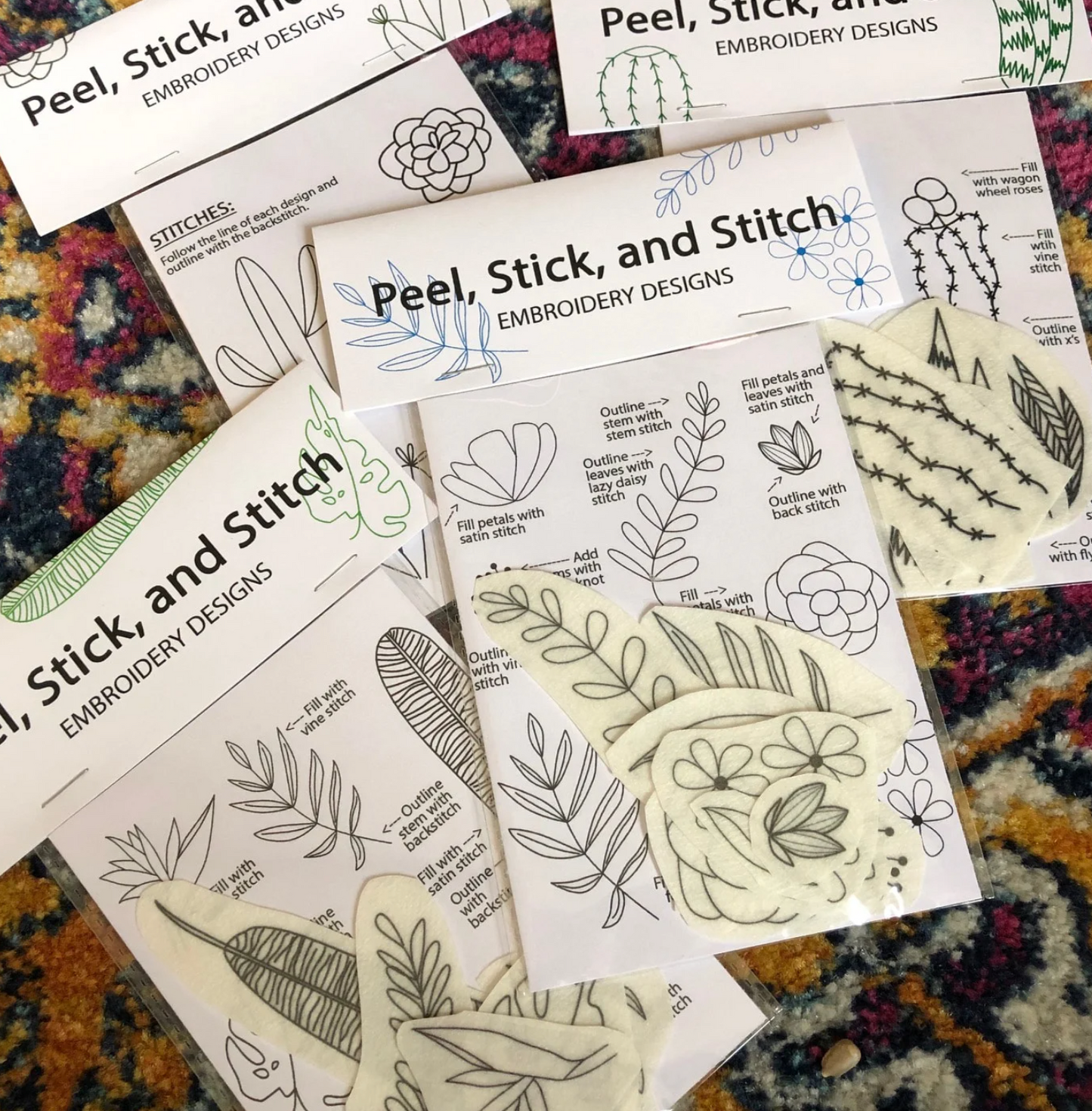 Craft Supply - Peel, Stick & Stitch: Detailed Cacti