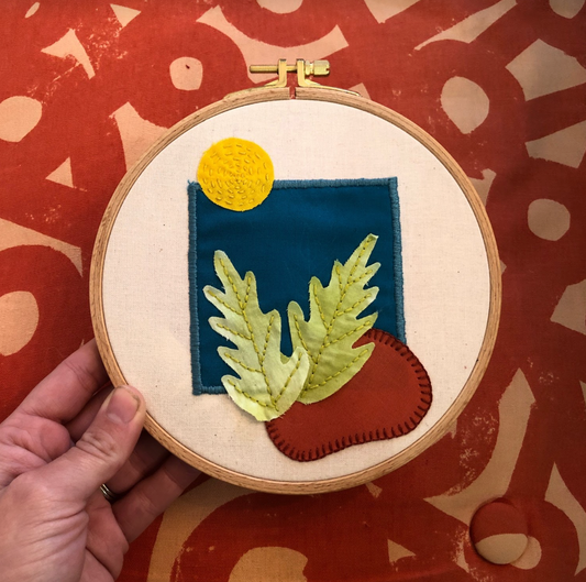 IN PERSON CLASS: Plants + Shapes: Applique and Embroidery