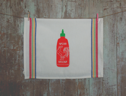 Kitchen Towel - Hipster Ketchup Sriracha