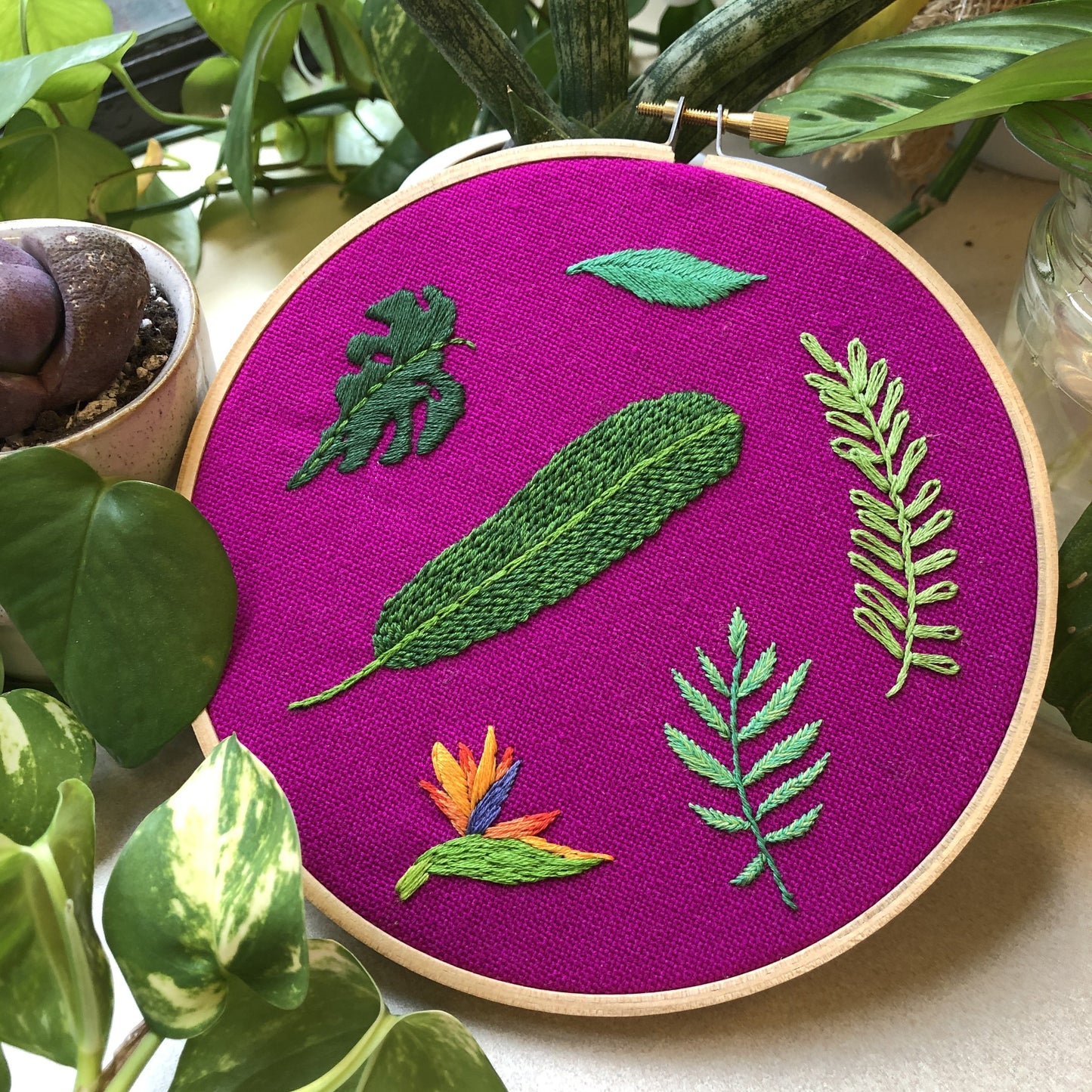 IN PERSON: Embroidery Basics - Tropical Plants Sampler Workshop