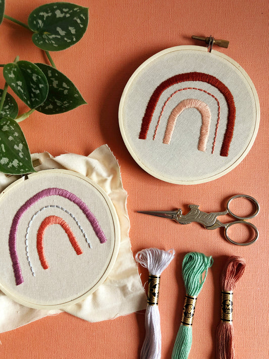 DIY Craft Kit - Embroidery - Rainbow