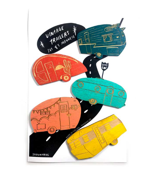 Magnet Set - Vintage Trailer